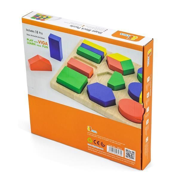 Дерев'яний пазл-сортер Viga Toys Частини фігур (58573) kidis_9532 фото