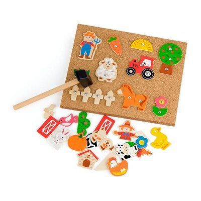 Набір для творчості Viga Toys Дерев'яна аплікація Ферма (51606) kidis_1009 фото