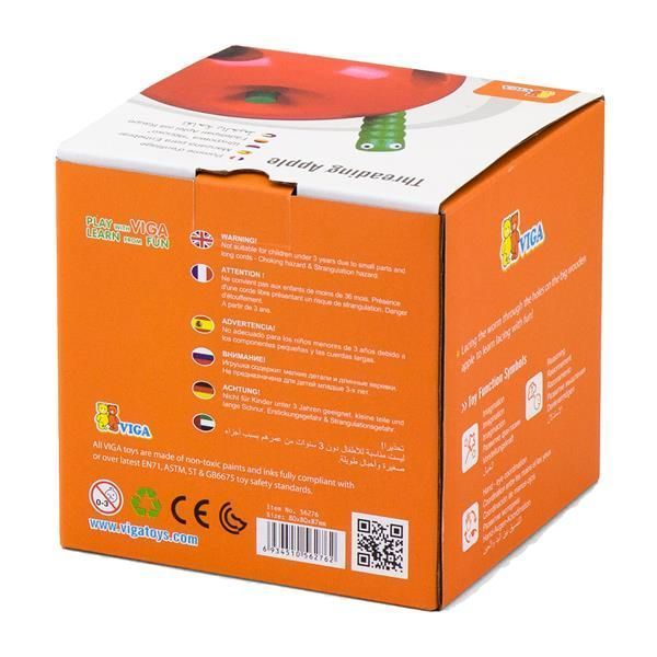Дерев'яна шнурівка Viga Toys Яблучко (56276) kidis_599 фото