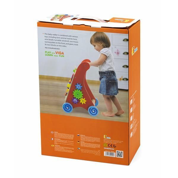 Дитячі ходунки-каталка Viga Toys з бізібордом (50950) kidis_720 фото