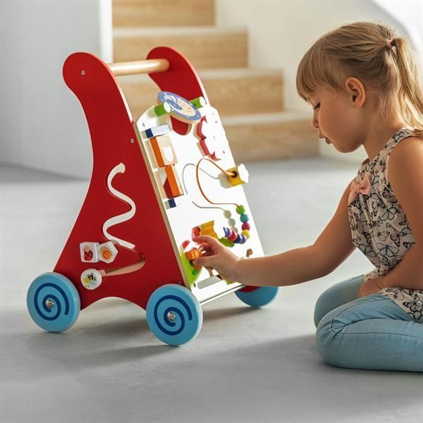 Дитячі ходунки-каталка Viga Toys з бізібордом (50950) kidis_720 фото